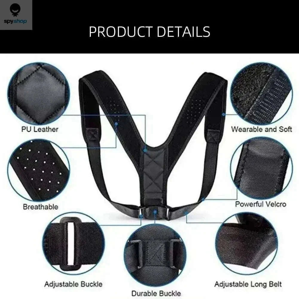 Wearable Back Alignment System for Daily Posture Support-black M