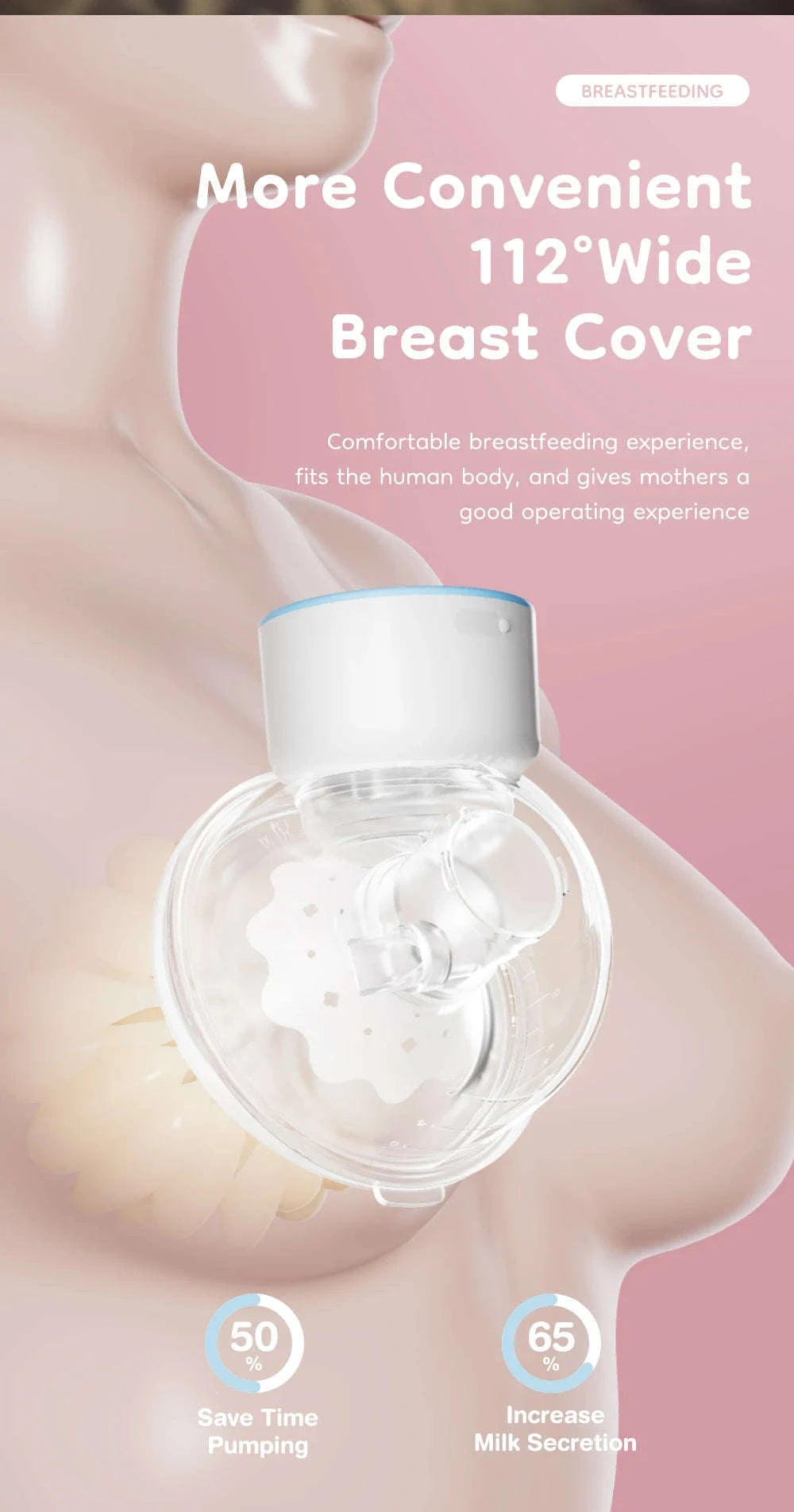 Wearable Electric Breast Pump Hands-Free, Quiet & Rechargeable-SKY BLUE