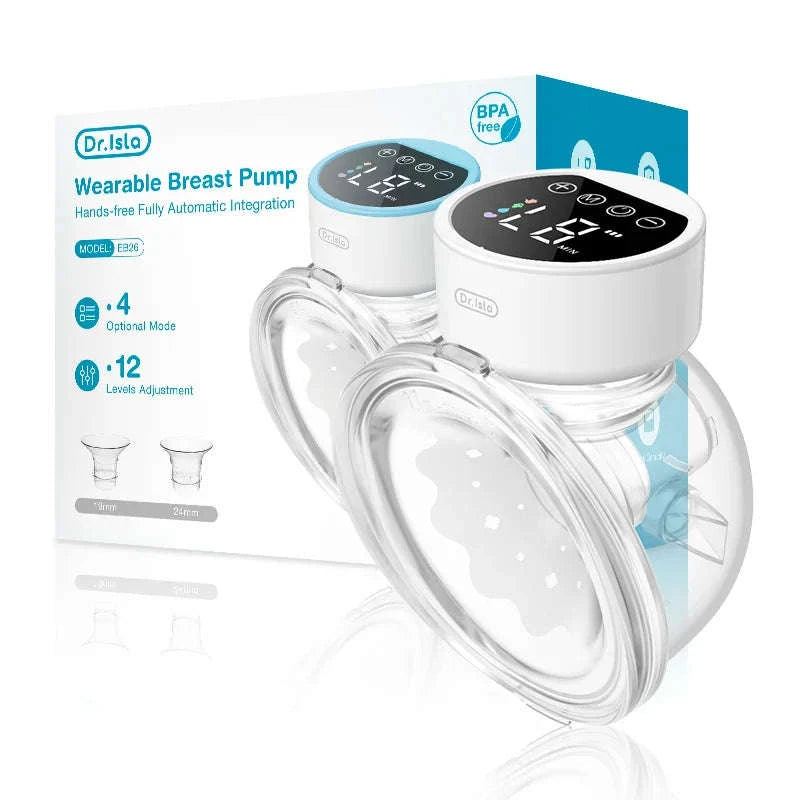 Wearable Electric Breast Pump Hands-Free, Quiet & Rechargeable-SKY BLUE