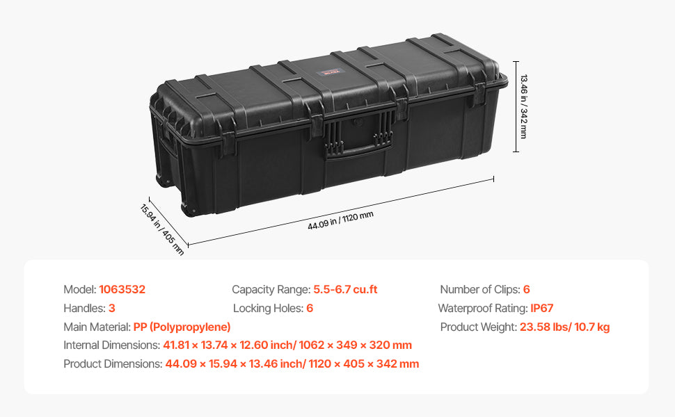 IP67 Waterproof Hard Case with Custom Foam & Secure Lock Design