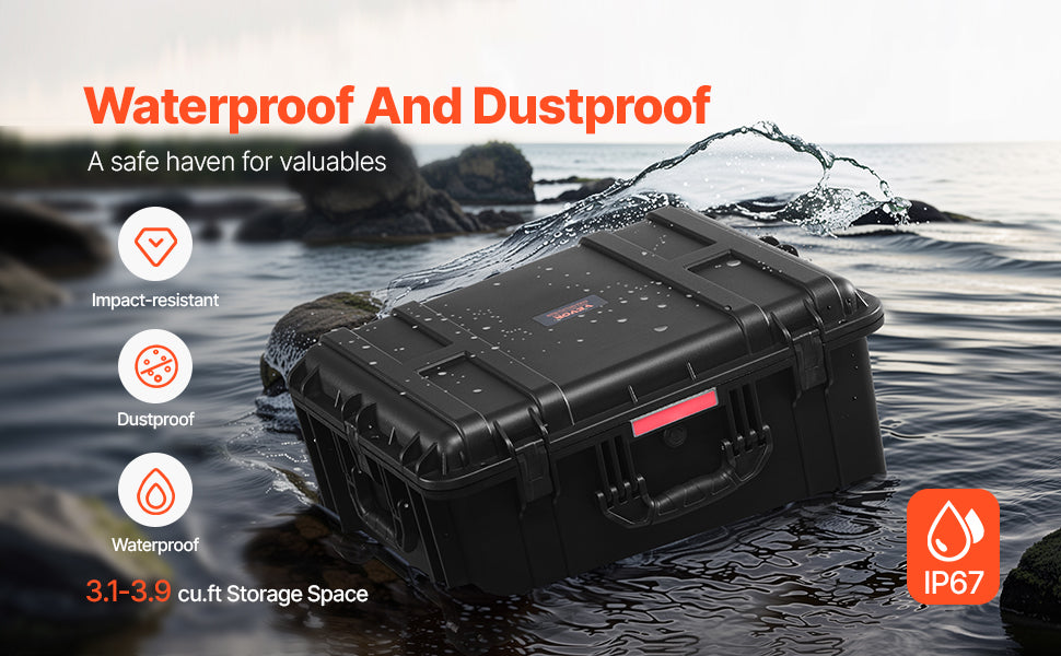 IP67 Waterproof Hard Case with Custom Foam & Secure Lock Design