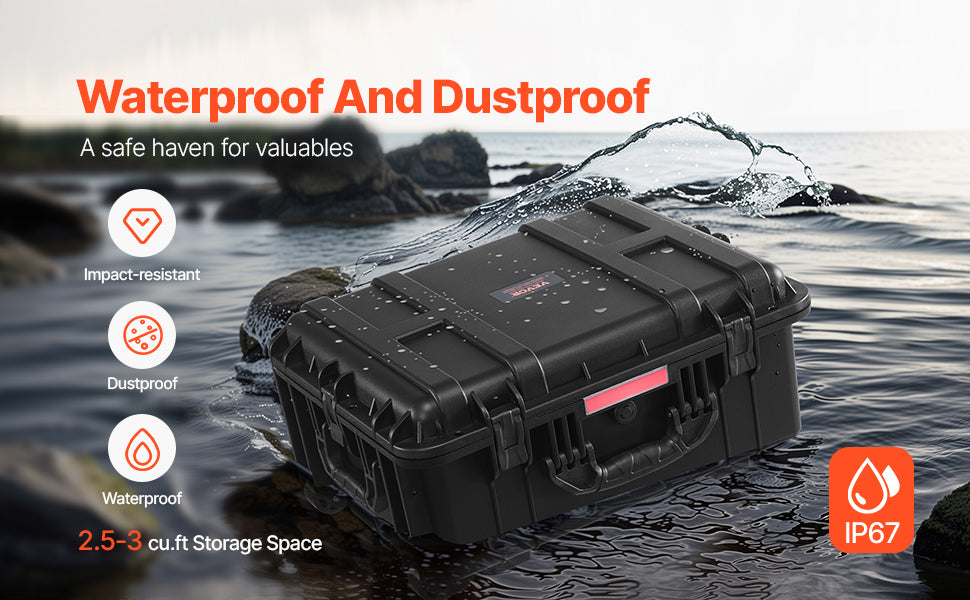 IP67 Waterproof Hard Case with Custom Foam & Secure Lock Design