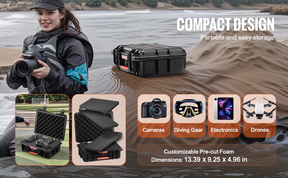 IP67 Waterproof Hard Case with Custom Foam & Secure Lock Design