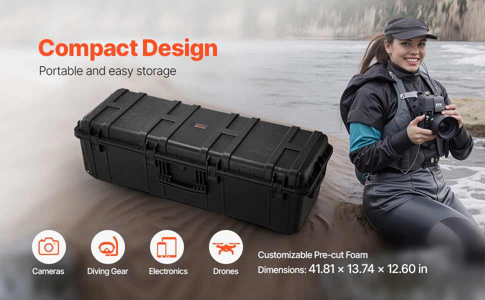 IP67 Waterproof Hard Case with Custom Foam & Secure Lock Design