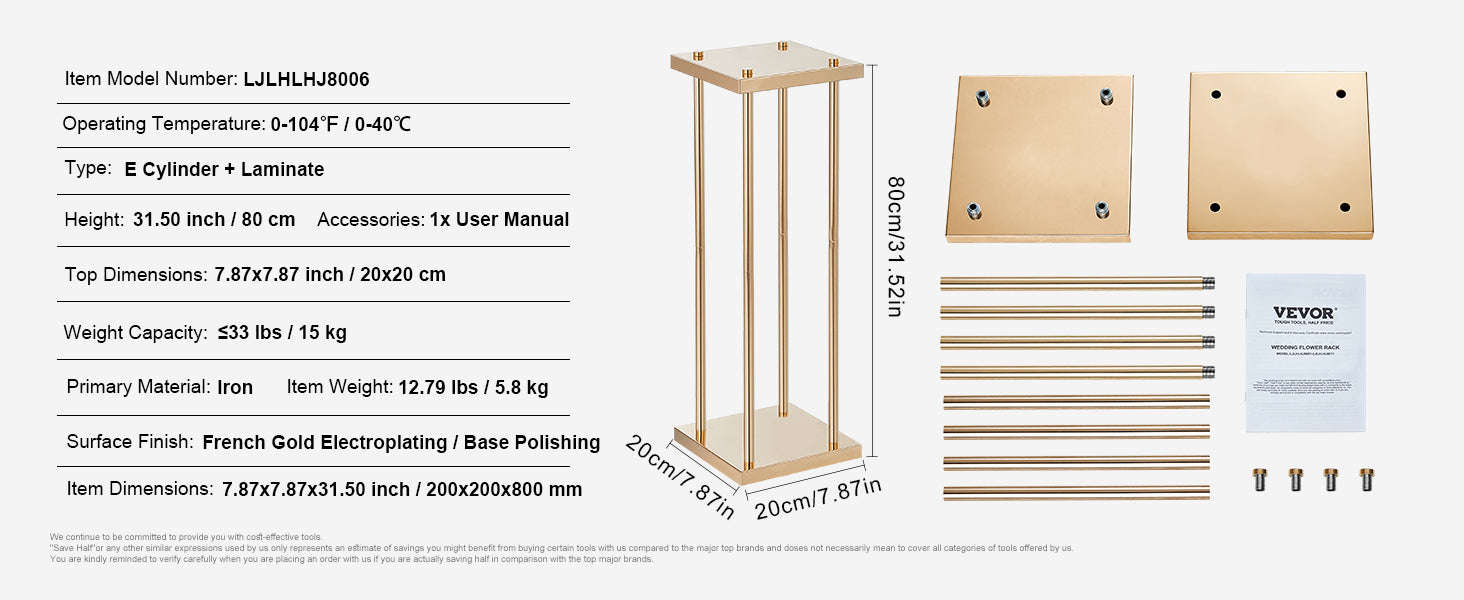 Wedding Flower Stand Floral Display Rack-2pcs 80cm A / United States