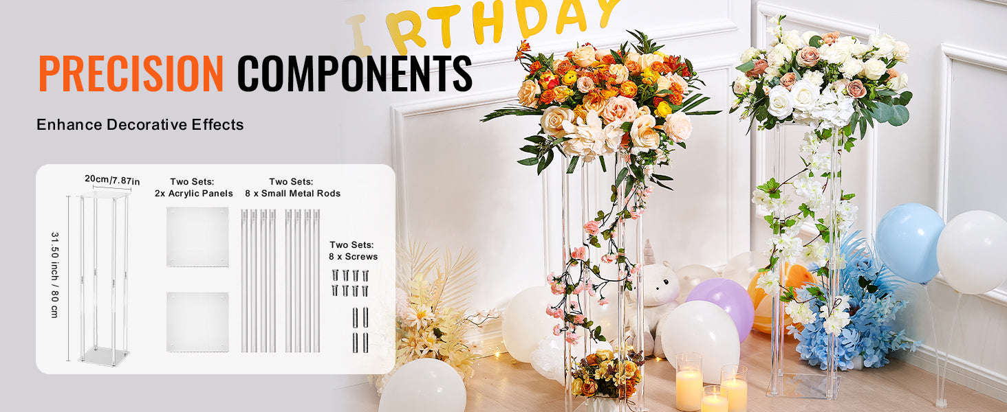 Wedding Flower Stand Floral Display Rack-2pcs 80cm A / United States