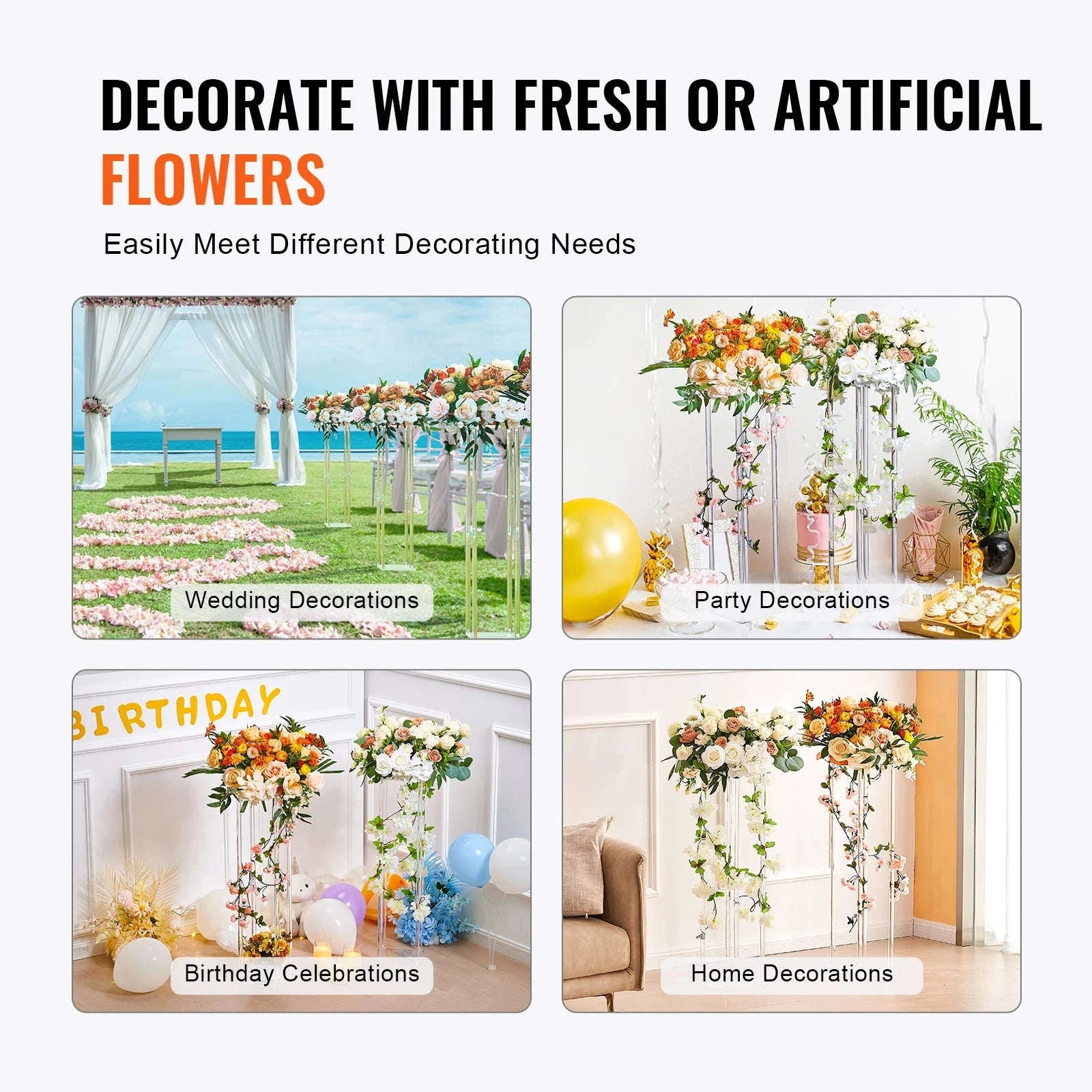 Wedding Flower Stand Floral Display Rack-2pcs 80cm A / United States