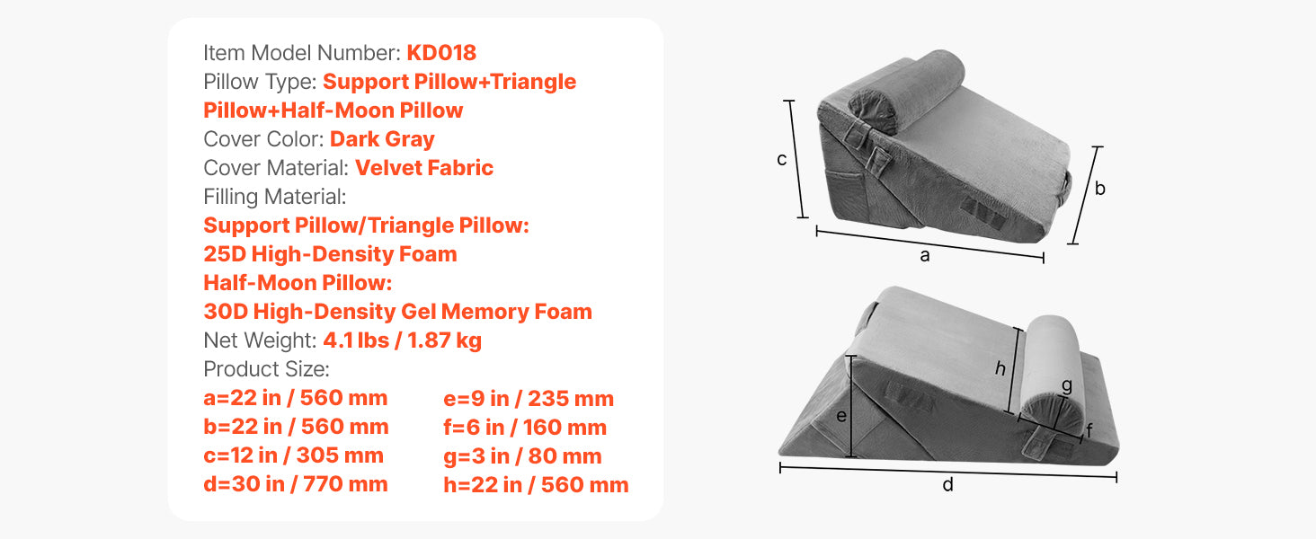 Coussin cale-lit réglable pour le sommeil, le soulagement du reflux et le soutien