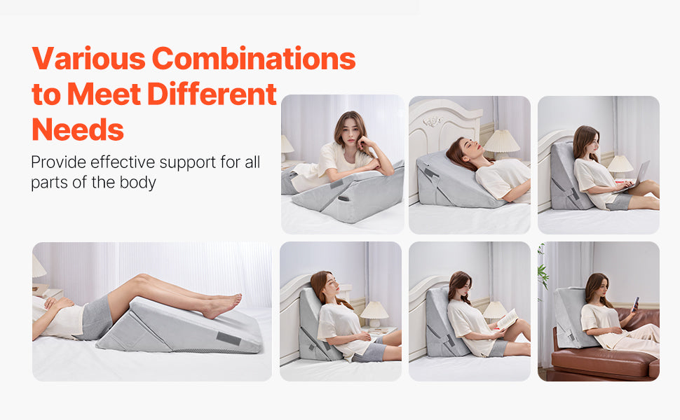 Bed Wedge Pillow for Acid Reflux, Snoring & Post-Surgery Support