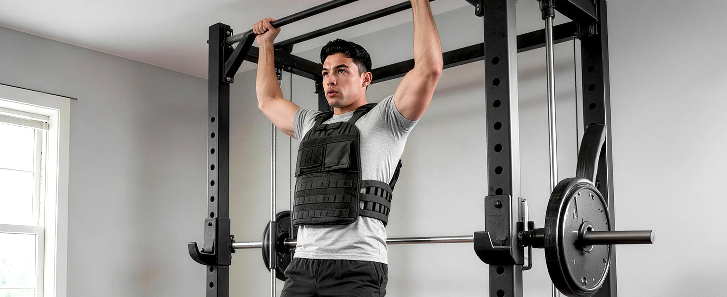 SucceBuy Weighted Vest Body Weight Vest with Shoulder Pad and Reflective Stripe Workout Equipment for  Strength Training Running