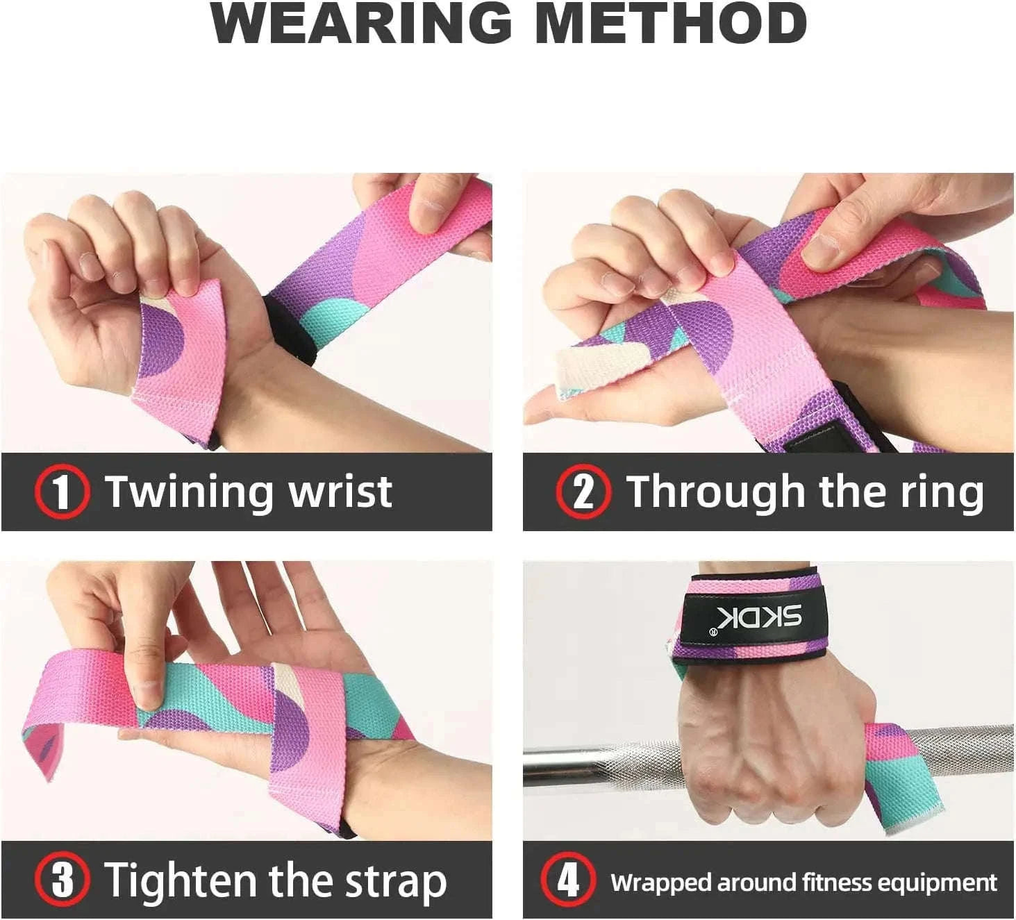 Weightlifting Wrist Straps for Secure Grip and Wrist Support-JZST-Blue