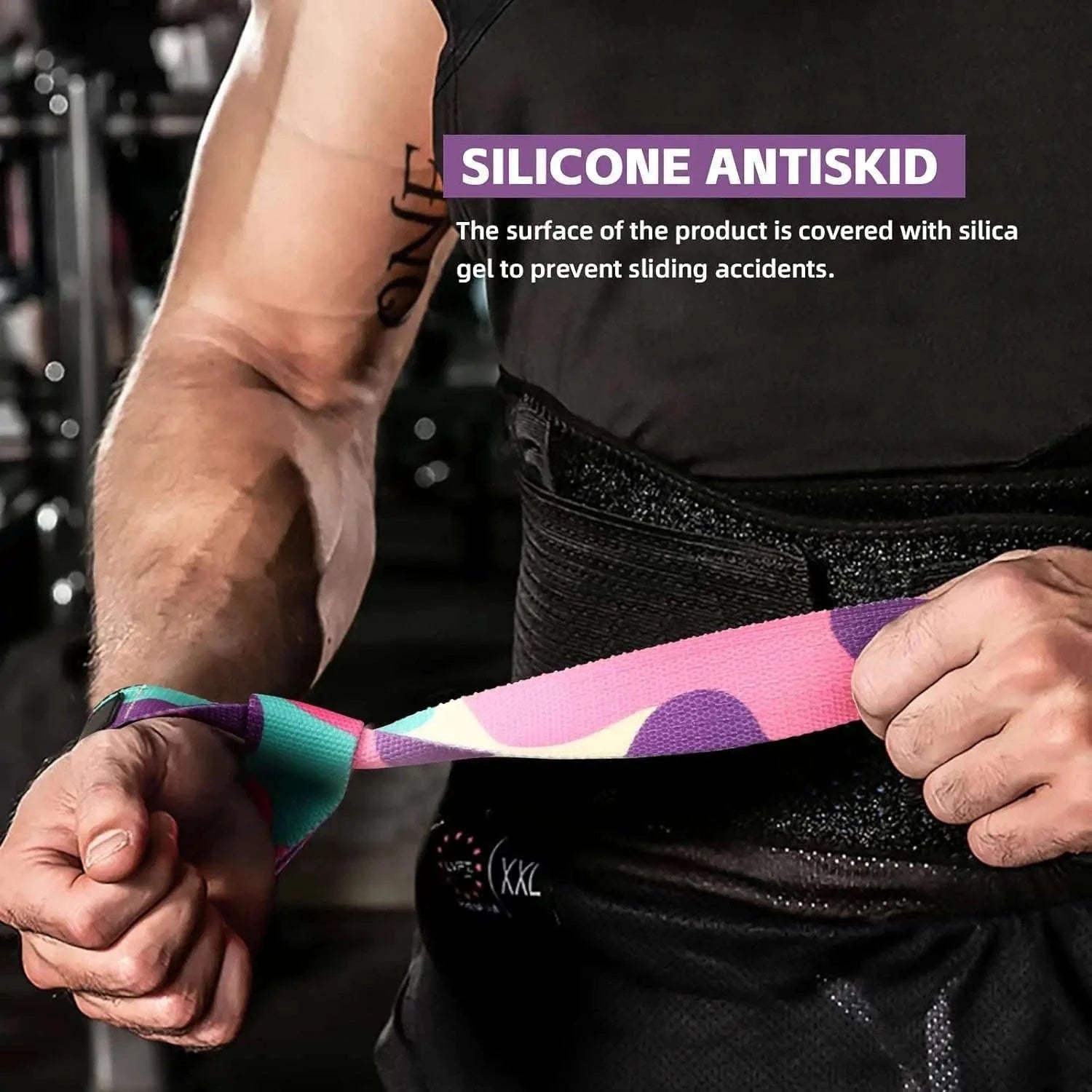 Weightlifting Wrist Straps for Secure Grip and Wrist Support-JZST-Blue
