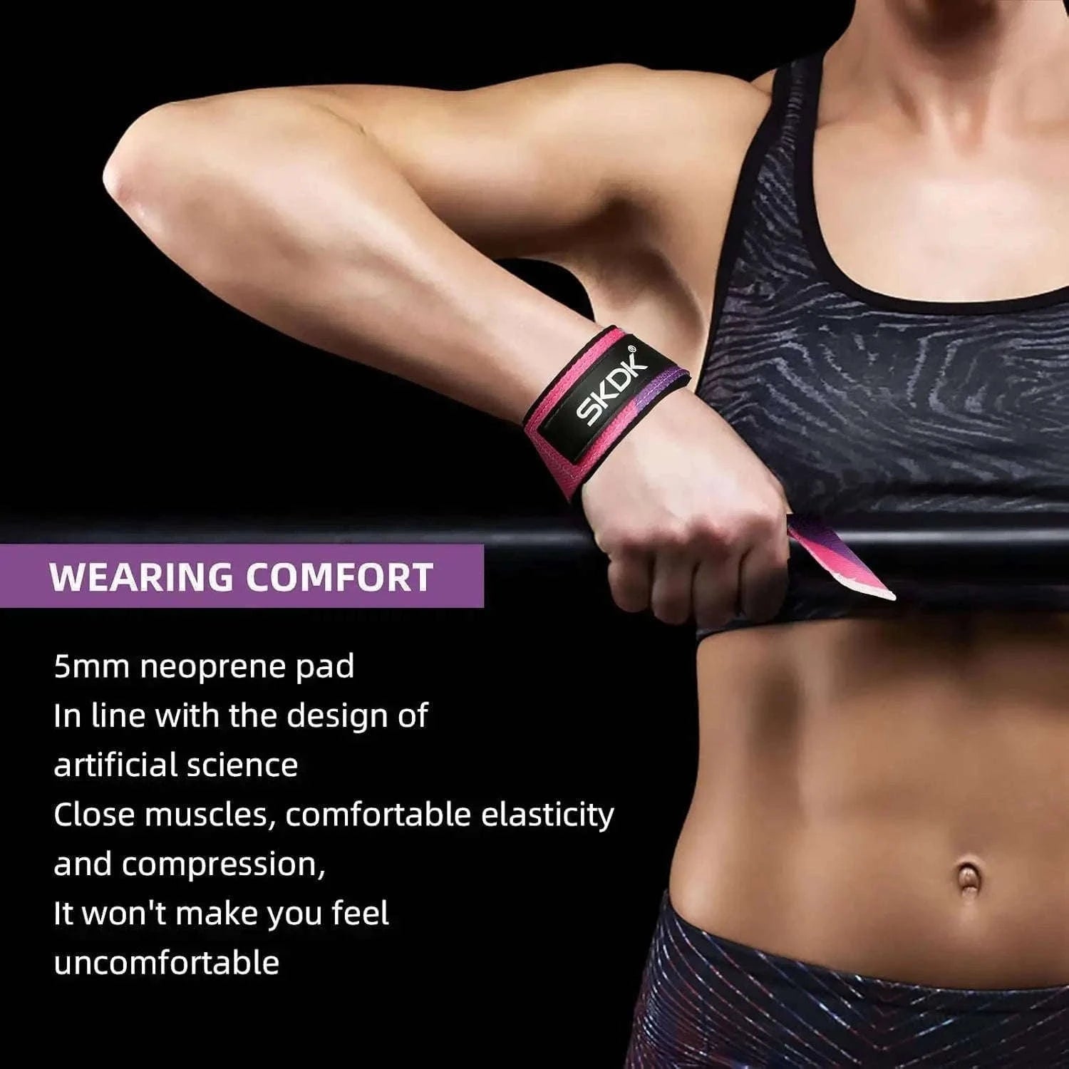 Weightlifting Wrist Straps for Secure Grip and Wrist Support-JZST-Blue