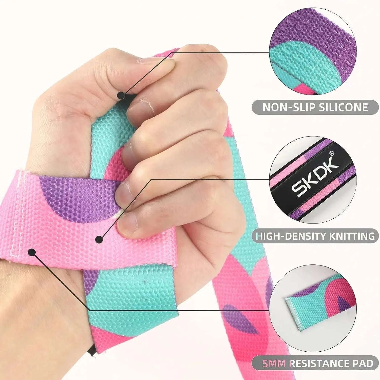 Weightlifting Wrist Straps for Secure Grip and Wrist Support-JZST-Blue