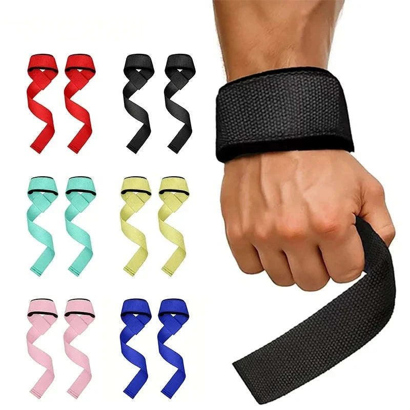 Weightlifting Wrist Straps for Secure Strength Training Support-BLACK