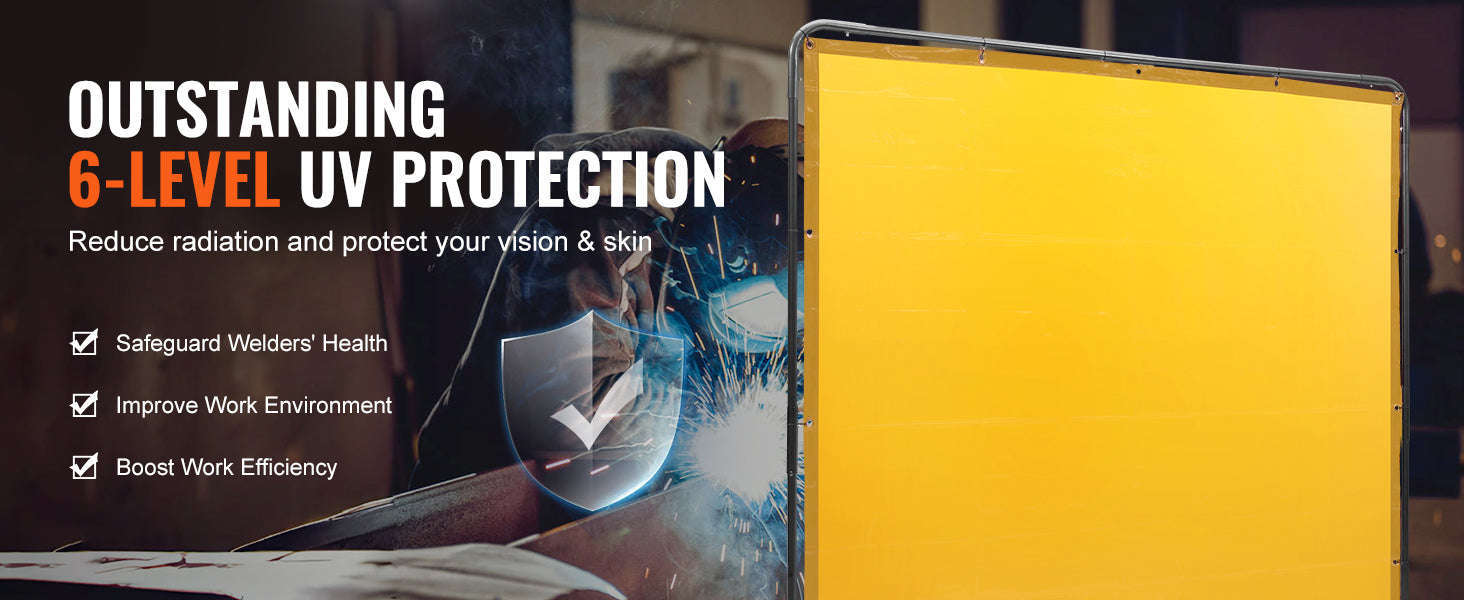 Welding Screen Frame 6 x 6 ft Flame-Resistant Protection Screen-6x6 Red / United States