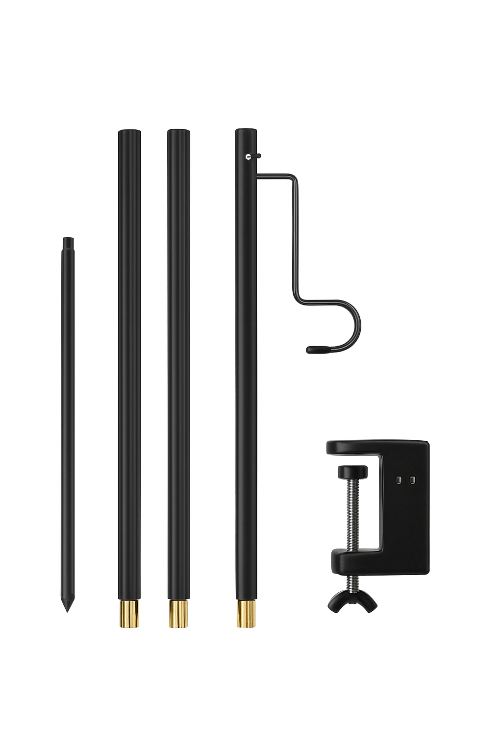 4-Section Camping Lantern Stand Aluminum Alloy Lamp Pole