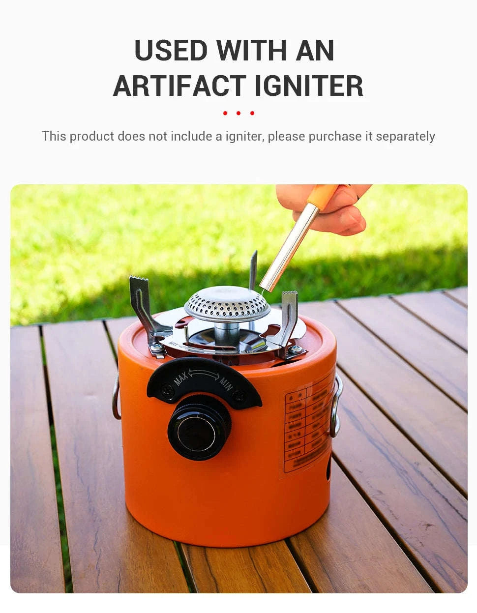 WESTTUNE Outdoor Gas Stove for Cooking and Heating-Orange