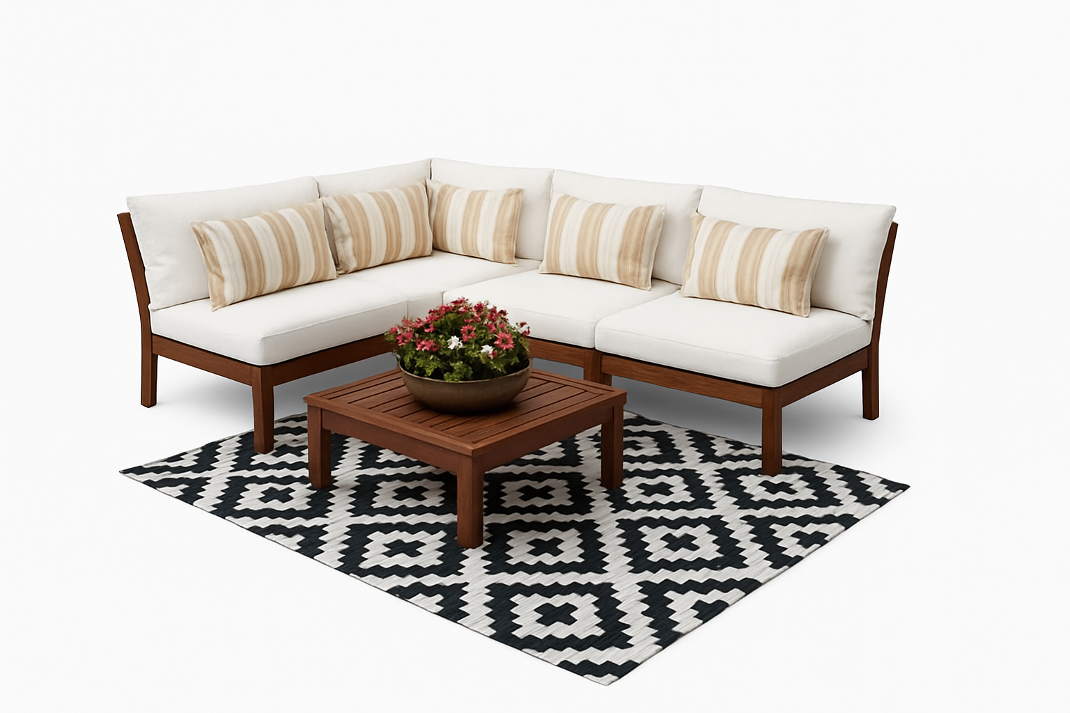 Reversible Outdoor Rug for RV, Patio, Beach and Camping