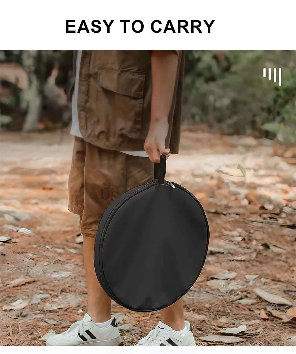 WESTTUNE Ultralight Outdoor Round Camping Table Set (2 Pcs)-2 Pcs Set / United States