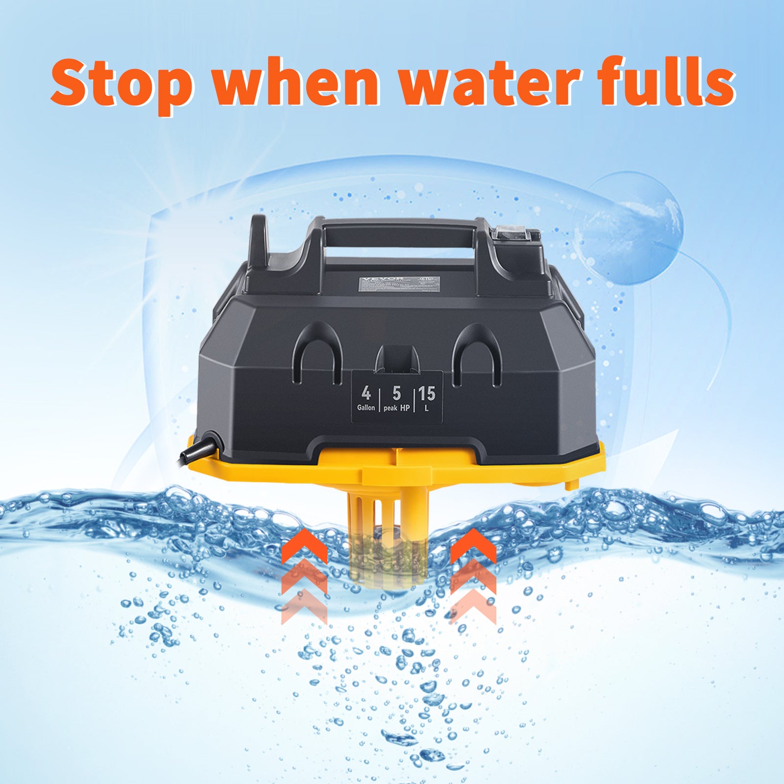 Ηλεκτρική Σκούπα Υγρών και Στερεών 15L 1200W με Ισχυρή Αναρρόφηση και Φυσητήρα
