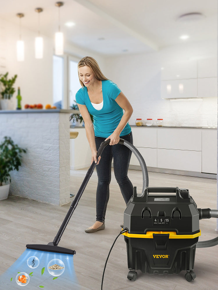 15L Wet Dry Vacuum Cleaner 1200W with Strong Suction & Blower