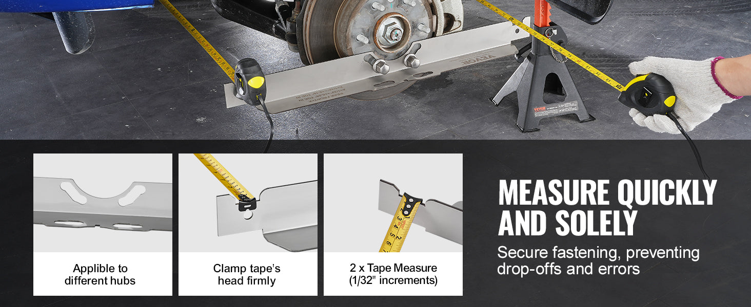 Wheel Alignment Tool 2-Pack Toe Alignment Plates Stainless Steel