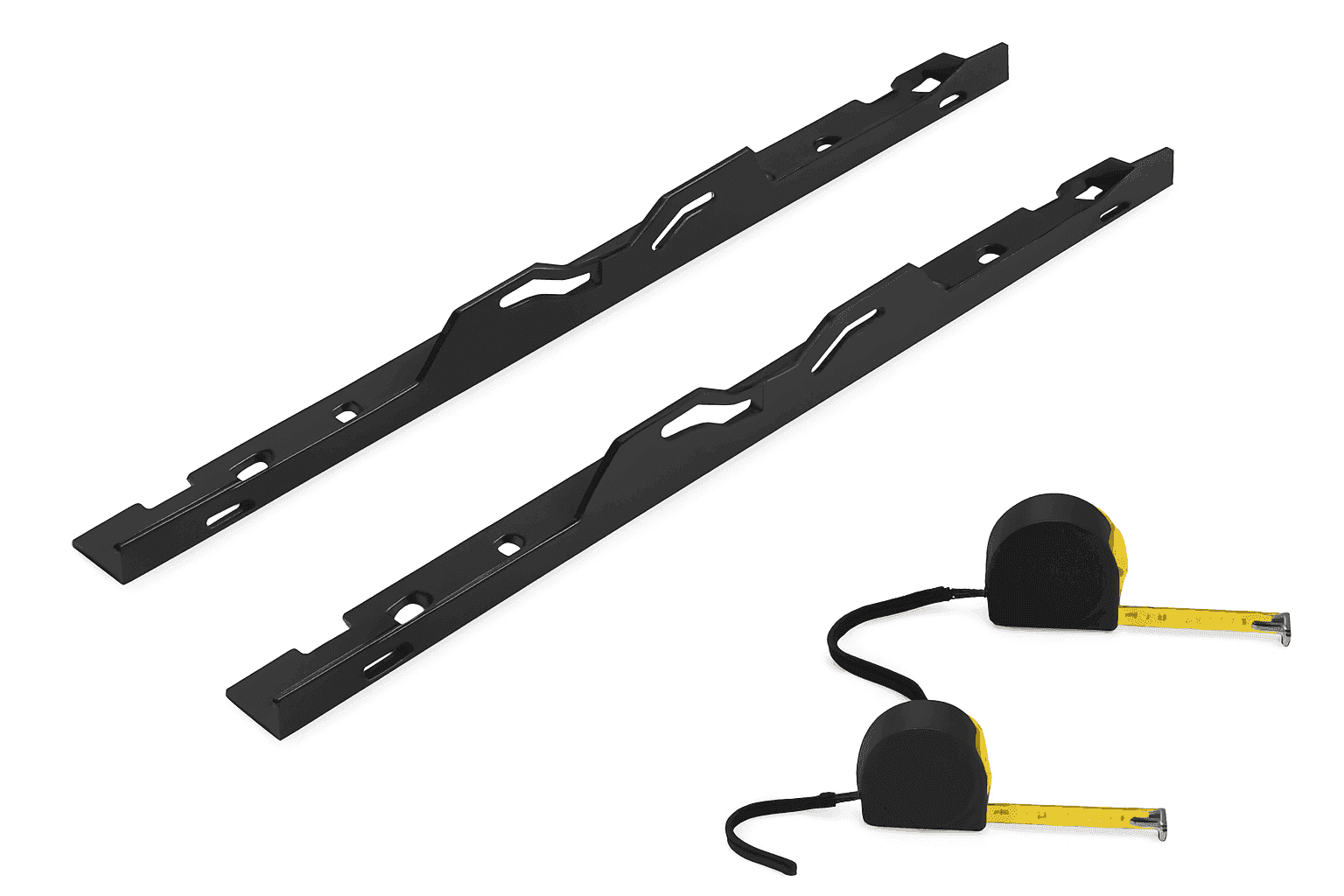 Wheel Alignment Tool Plates Pair with Tape Measures for Car Setup-silvery / United States