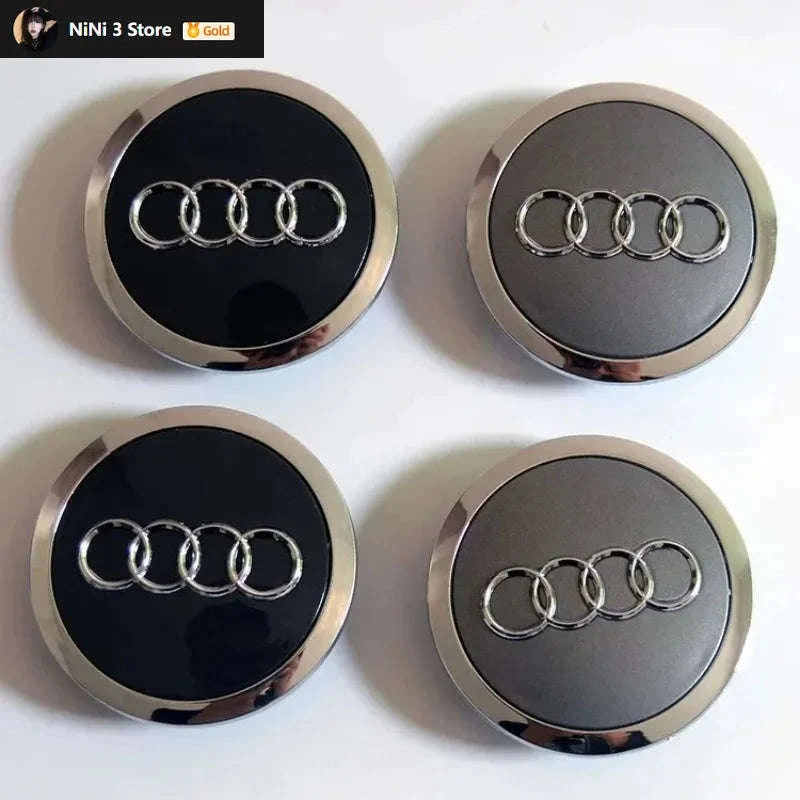 Wheel Center Cap Hub Covers 4-Piece Set Multiple Sizes-60mm Black