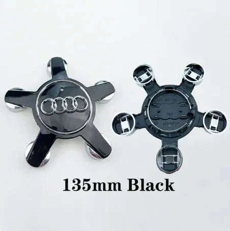 Wheel Center Cap Hub Covers 4-Piece Set Multiple Sizes-60mm Black