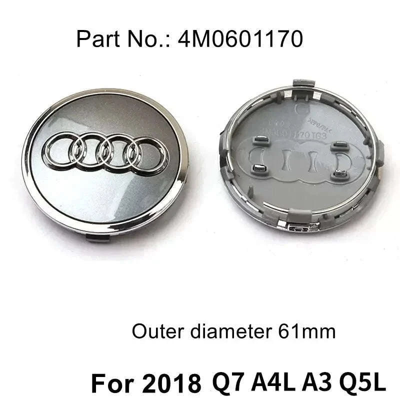 Wheel Center Cap Hub Covers 4-Piece Set Multiple Sizes-60mm Black