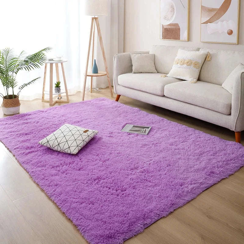 White Fluffy Pink Rug for Modern Living Rooms-Sky Blue / 80x200cm 31x78inch