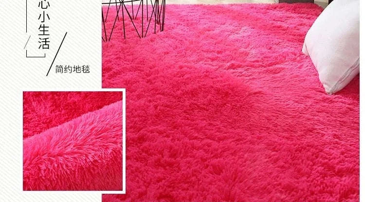 White Fluffy Pink Rug for Modern Living Rooms-Sky Blue / 80x200cm 31x78inch