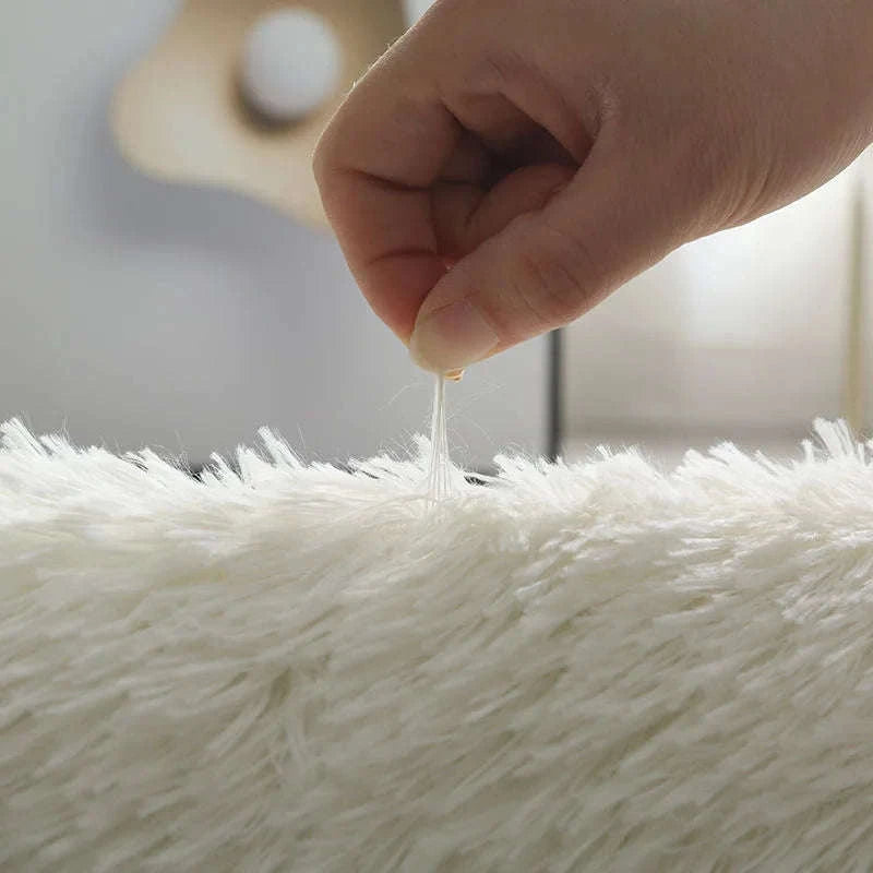 White Fluffy Pink Rug for Modern Living Rooms-Sky Blue / 80x200cm 31x78inch