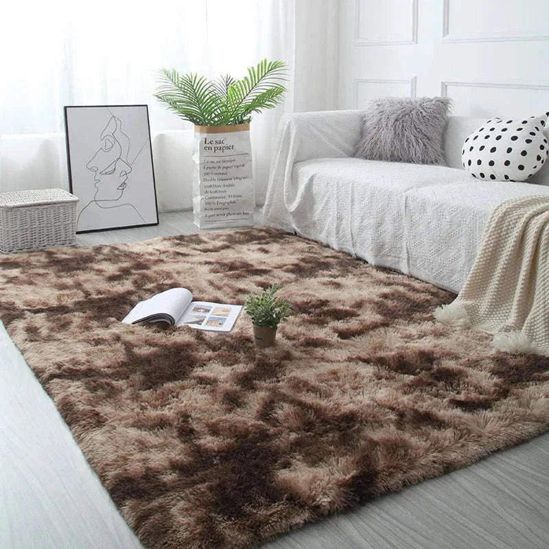 White Fluffy Pink Rug for Modern Living Rooms-Sky Blue / 80x200cm 31x78inch