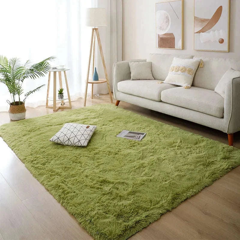 White Fluffy Pink Rug for Soft, Modern Living Room Comfort-Sky Blue / 80x200cm 31x78inch