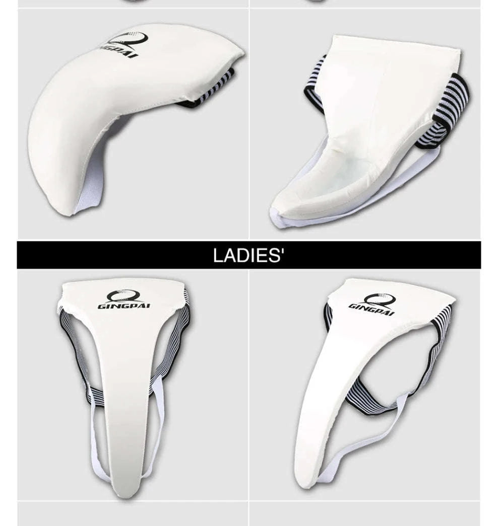 White Groin Guard Cup for Taekwondo, Muay Thai and Martial Arts-Male / XL