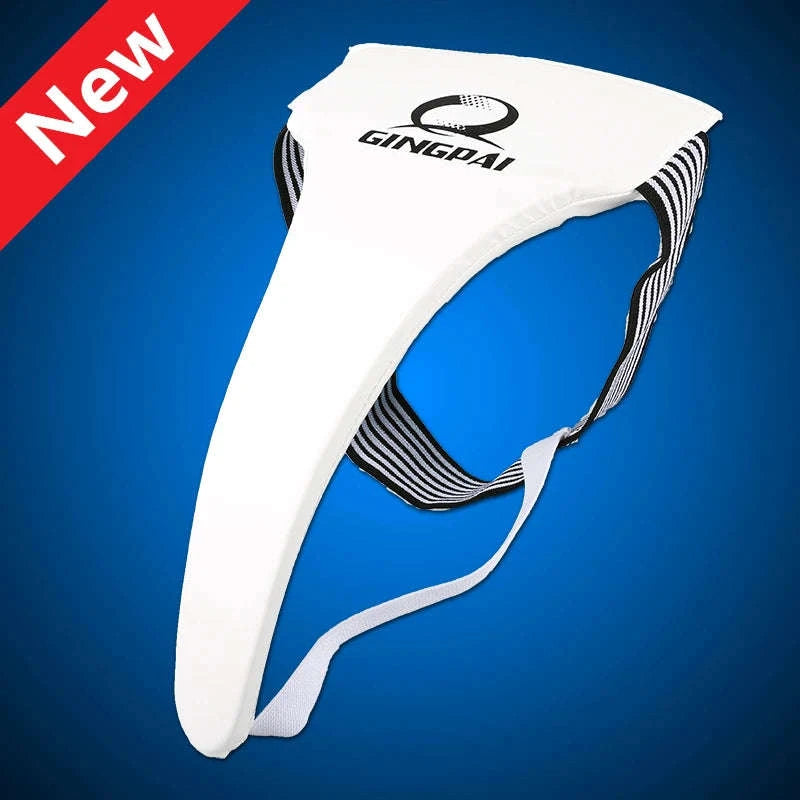 White Groin Guard Cup for Taekwondo, Muay Thai and Martial Arts-Male / XL