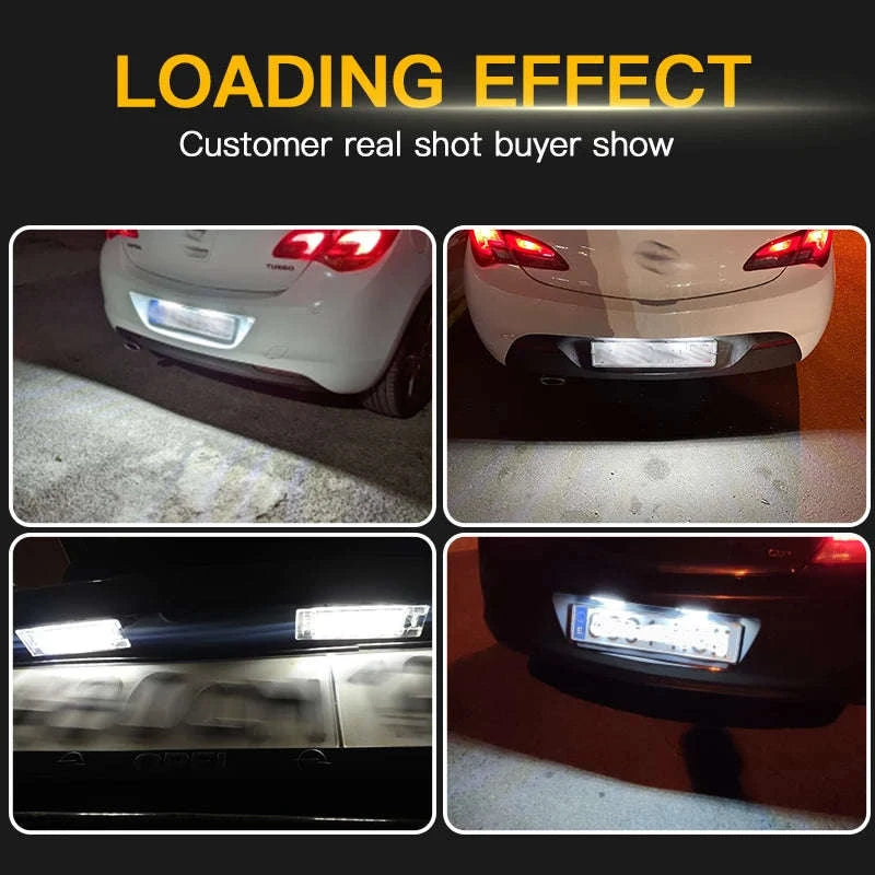 White LED License Plate Lamp for T10 Halogen Replacement-2pcs Led Lights / China Mainland