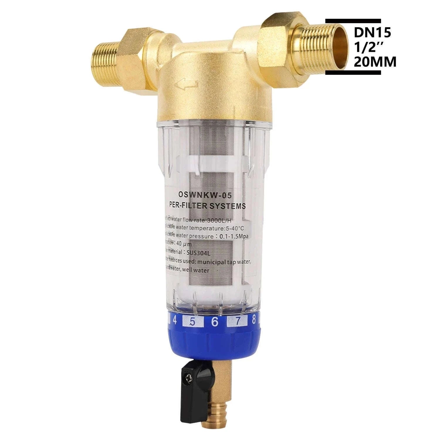 Whole House Spin Down Sediment Water Filter Pre-Filter System-filter element