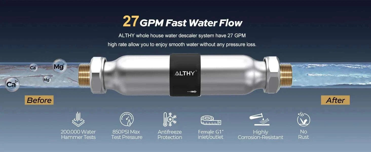 Whole House Water Descaler System Salt-Free Anti Limescale DN25-AL-WS200
