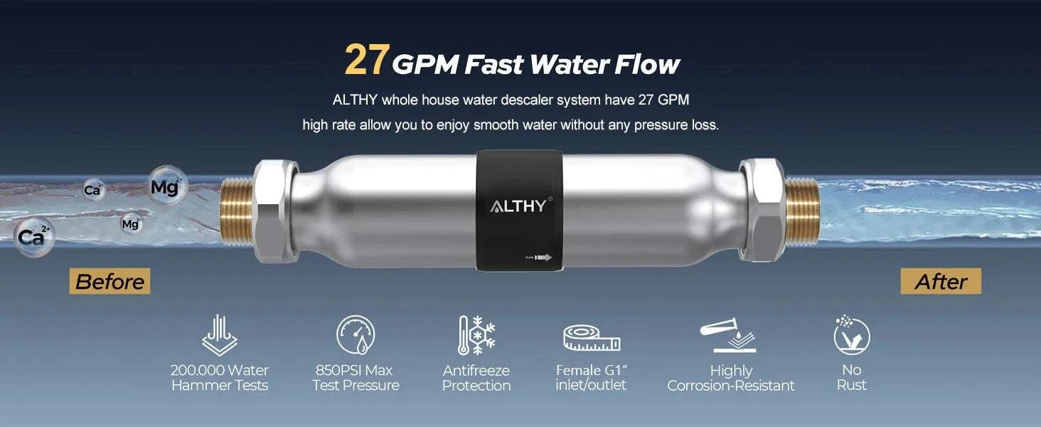 Whole House Water Descaler System Salt-Free Anti Limescale DN25-AL-WS200