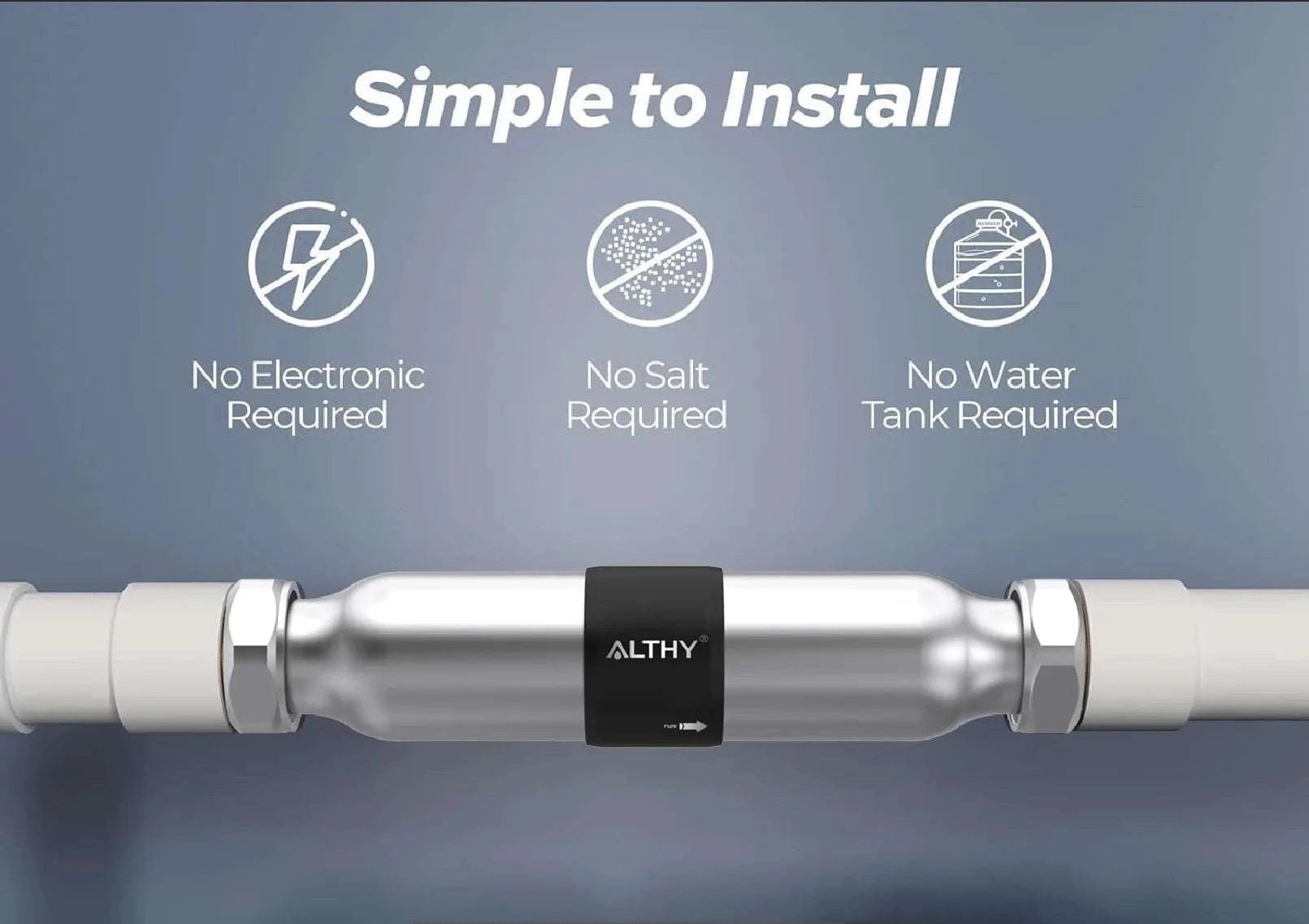 Whole House Water Descaler System Salt-Free Anti Limescale DN25-AL-WS200