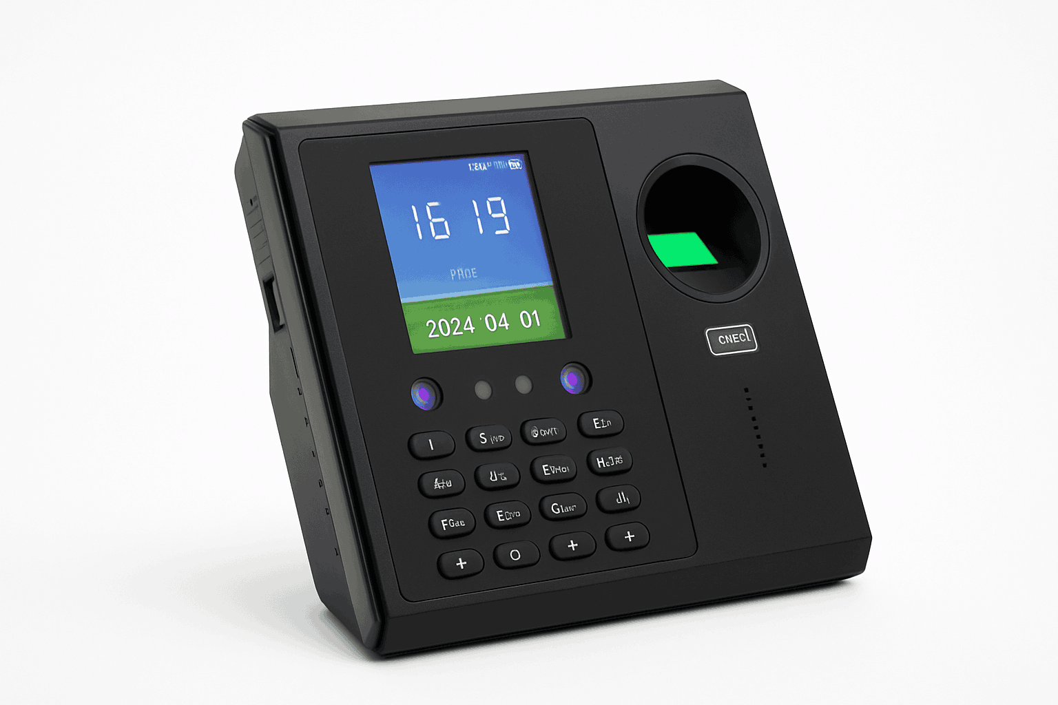 Wi‑Fi Face and Fingerprint Time Clock with Battery Backup for Easy Attendance Tracking-CF16-IC / AU Plug / English