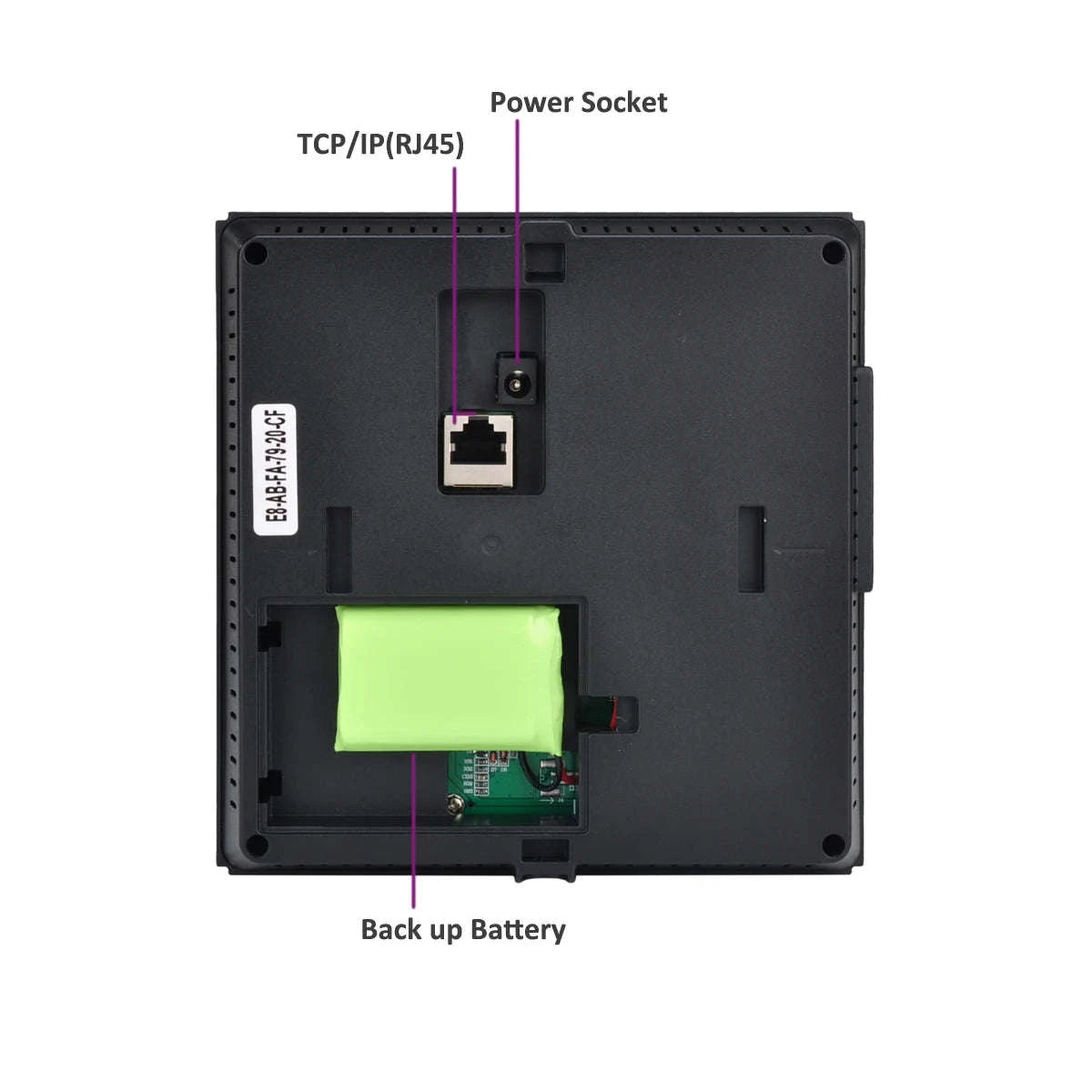 Wi‑Fi Face and Fingerprint Time Clock with Battery Backup for Easy Attendance Tracking-CF16-IC / UK Plug / Spanish