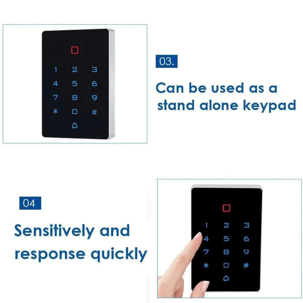 Wi‑Fi RFID Access Control Keypad with Touch Reader-T12EM-WIFI and cover