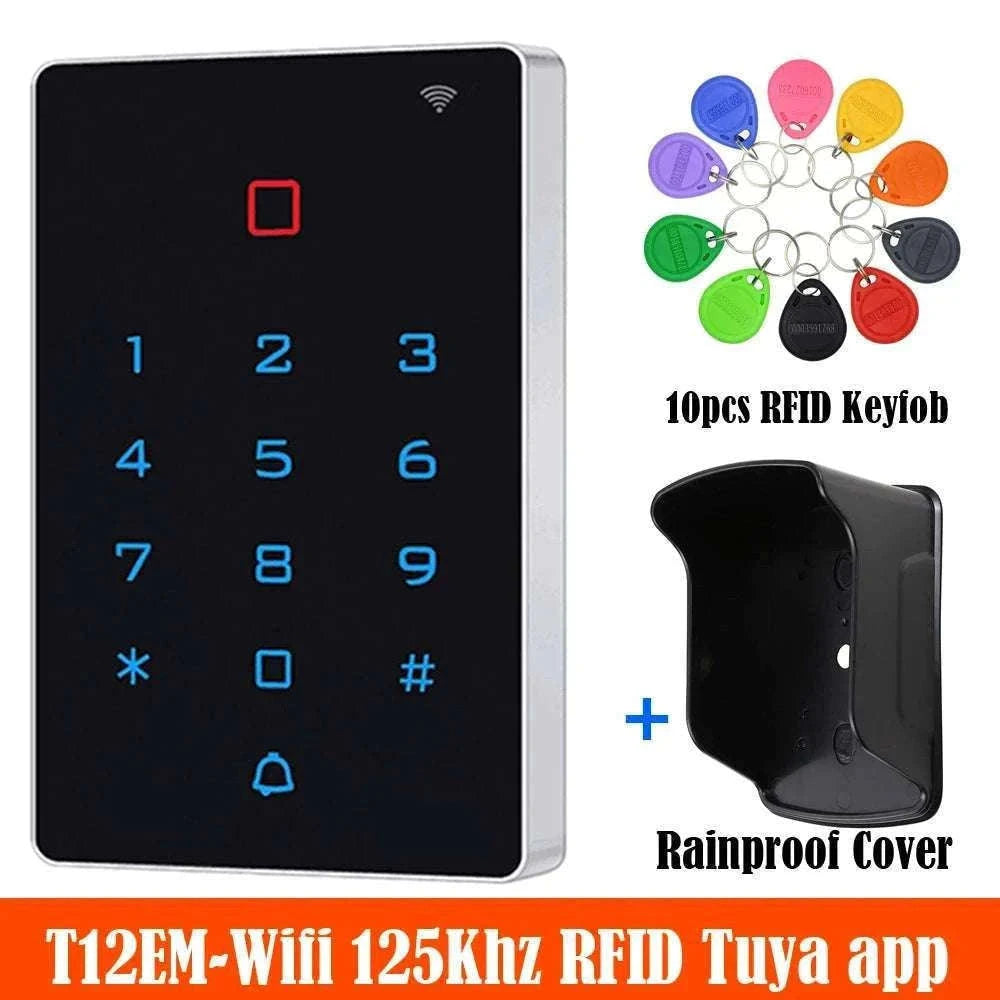 Wi‑Fi RFID Access Control Keypad with Touch Reader-T12EM-WIFI and cover