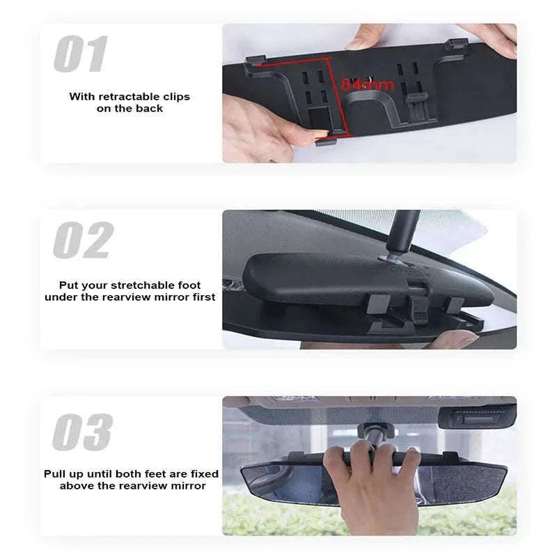 Wide Angle Car Baby Mirror for Safer Family Driving-244mmX90mm
