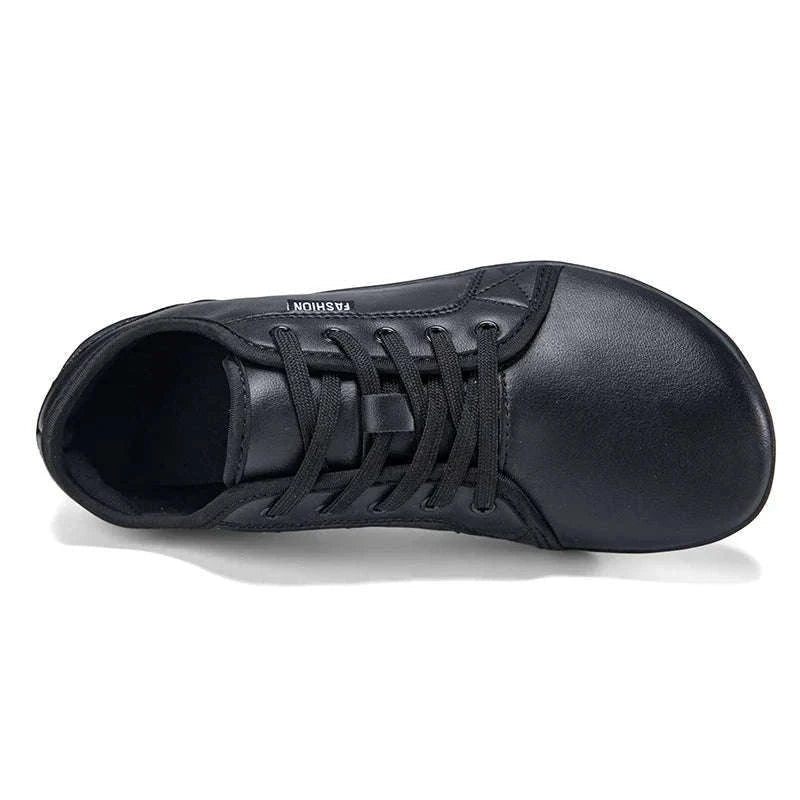 Wide Barefoot Walking Shoes Black Lightweight Soft Soled Flat Shoes-WHITE / 48