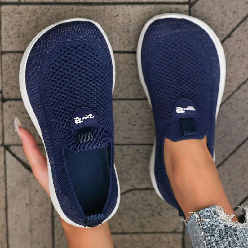 Wide-Fit Thick-Soled Casual Sports Shoes-SKY BLUE / 36
